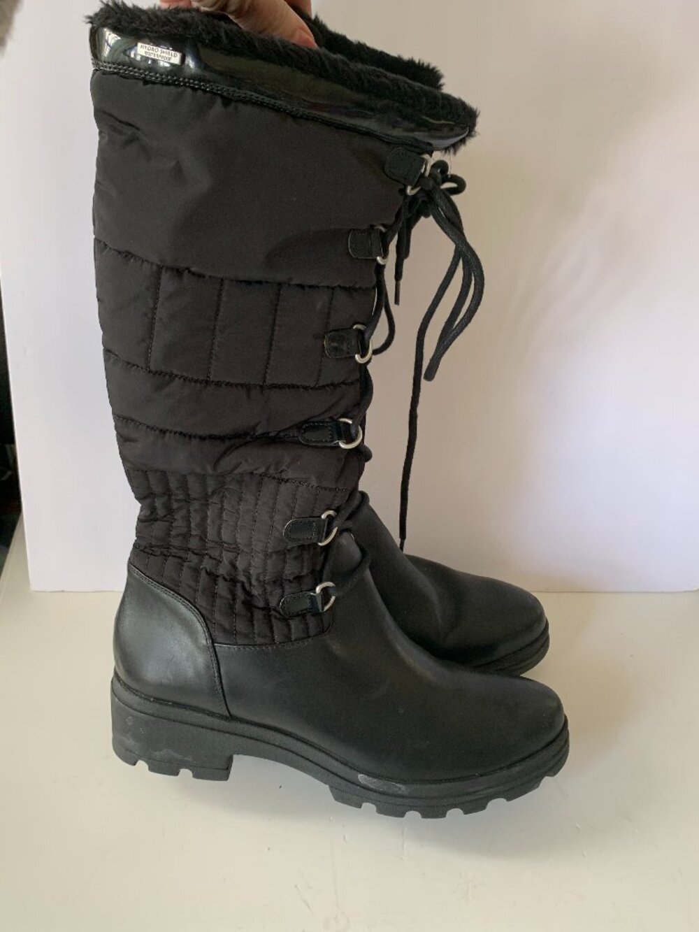 Rockport Hydro-Shield Waterproof Knee-High Boots – Women’s Size 9 – Black